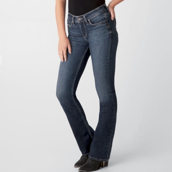 Silver Jeans Suki Mid Rise Slim Bootcut Jeans Size 27 - Picture 6 of 15